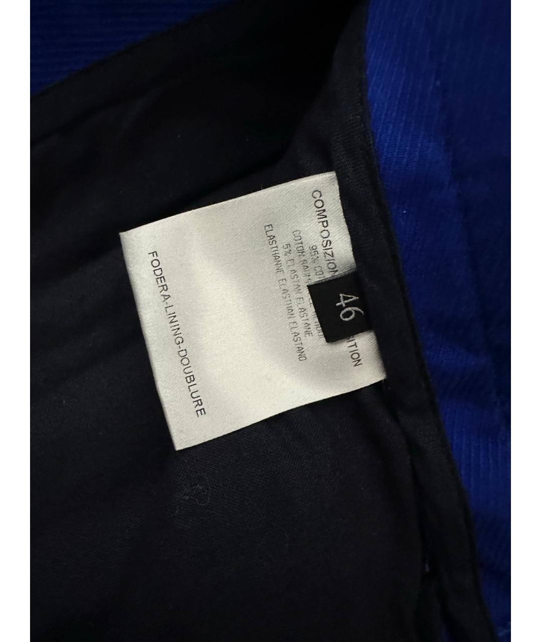 GUCCI Синие хлопковые повседневные брюки, фото 8