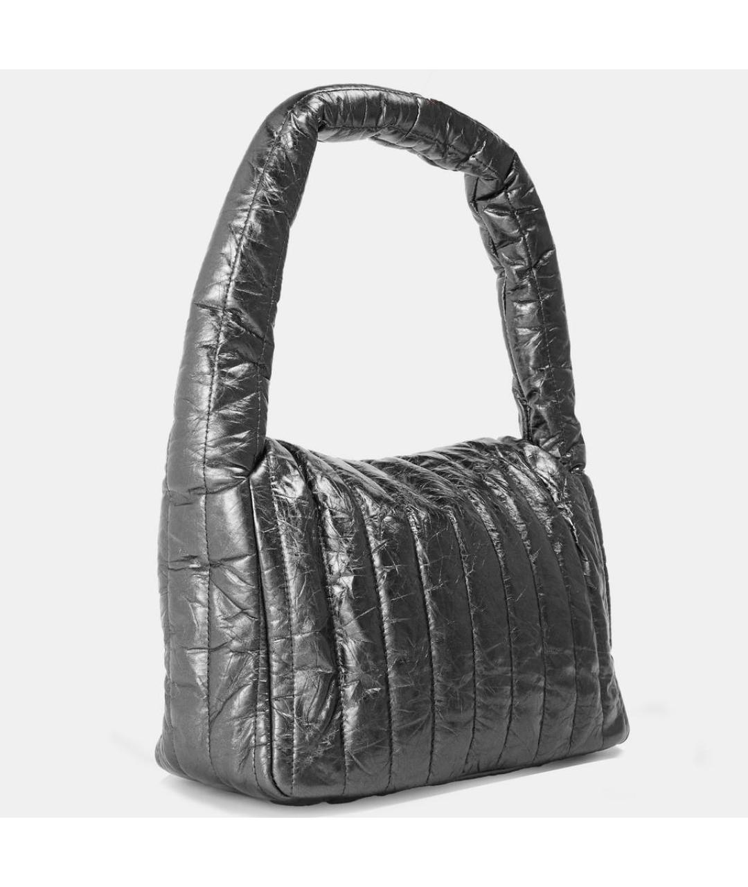 BALENCIAGA Антрацитовая кожаная сумка через плечо, фото 4