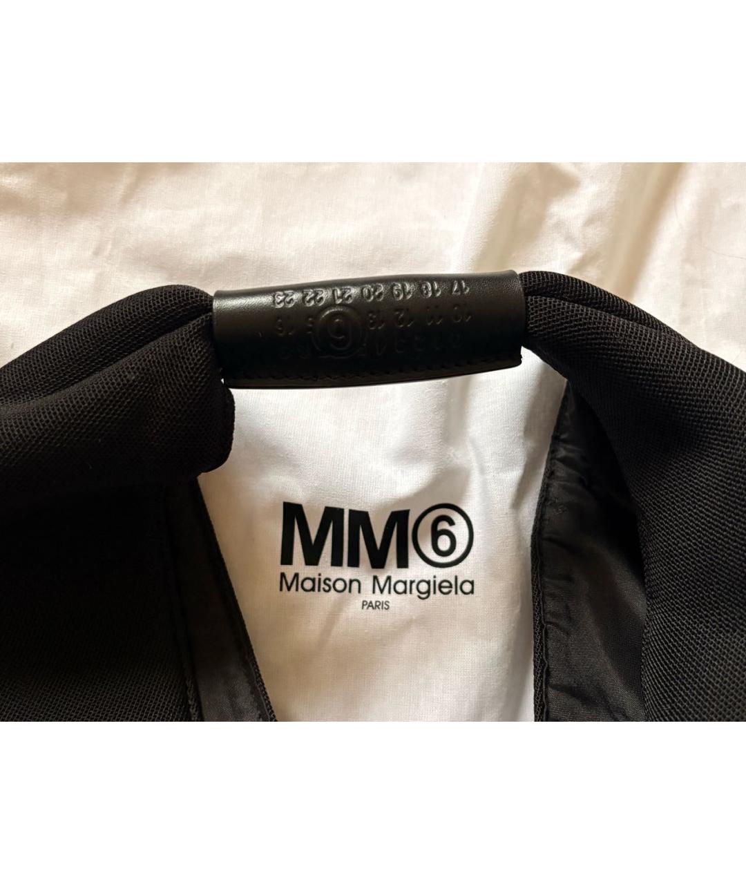 MAISON MARGIELA Черная синтетическая сумка с короткими ручками, фото 5