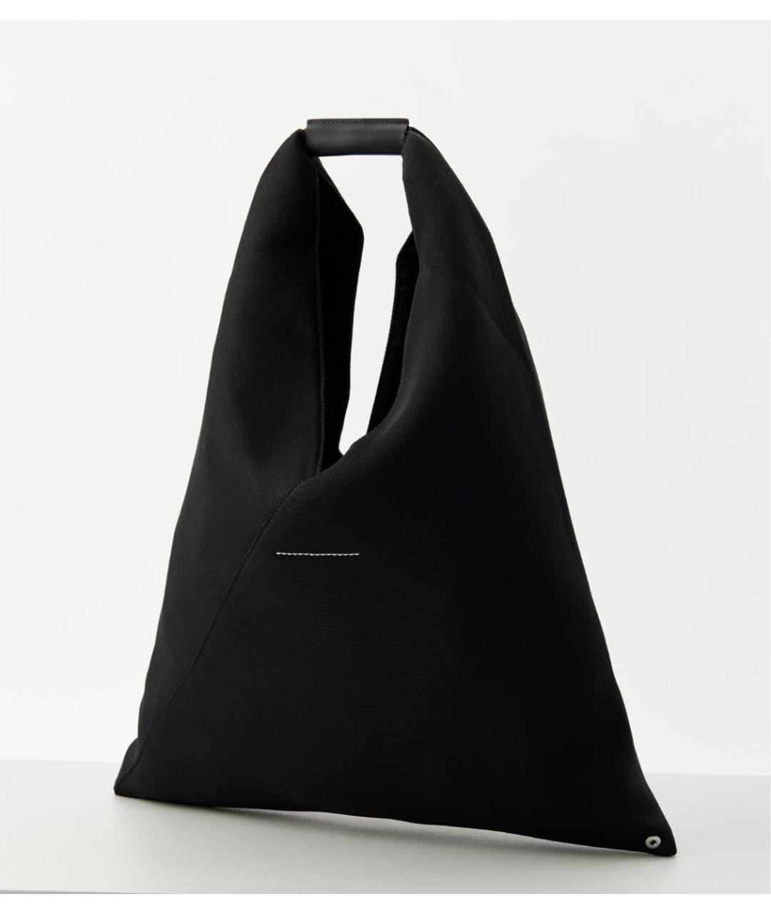 MAISON MARGIELA Черная синтетическая сумка с короткими ручками, фото 6