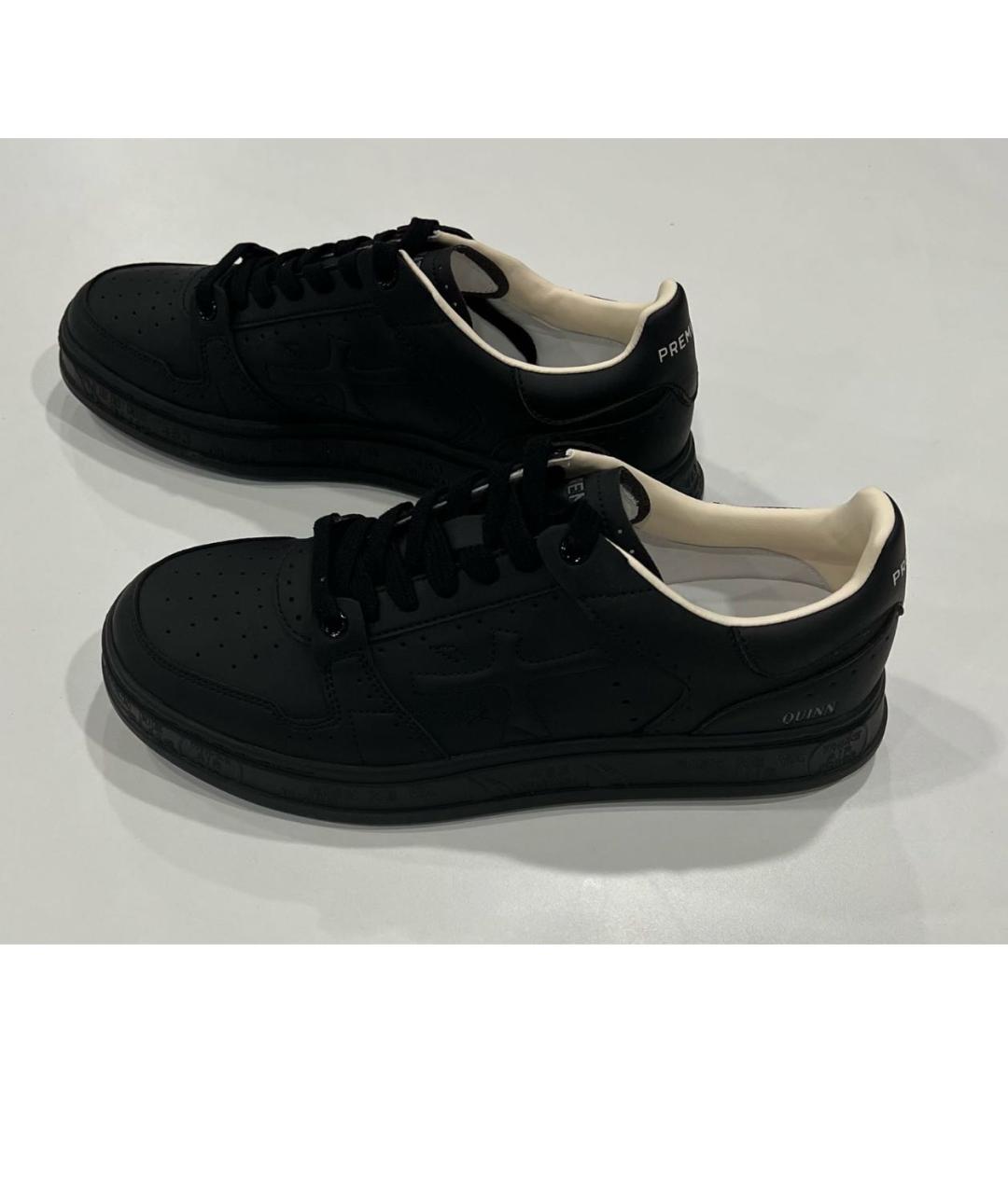 PREMIATA Черные кожаные низкие кроссовки / кеды, фото 2