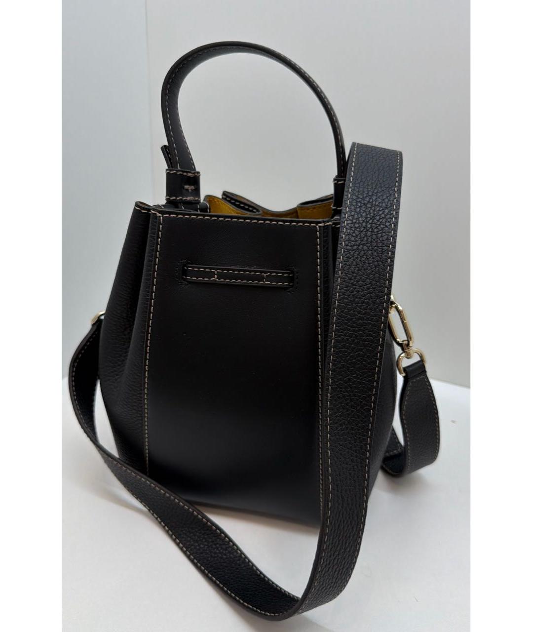 FURLA Черная кожаная сумка с короткими ручками, фото 4