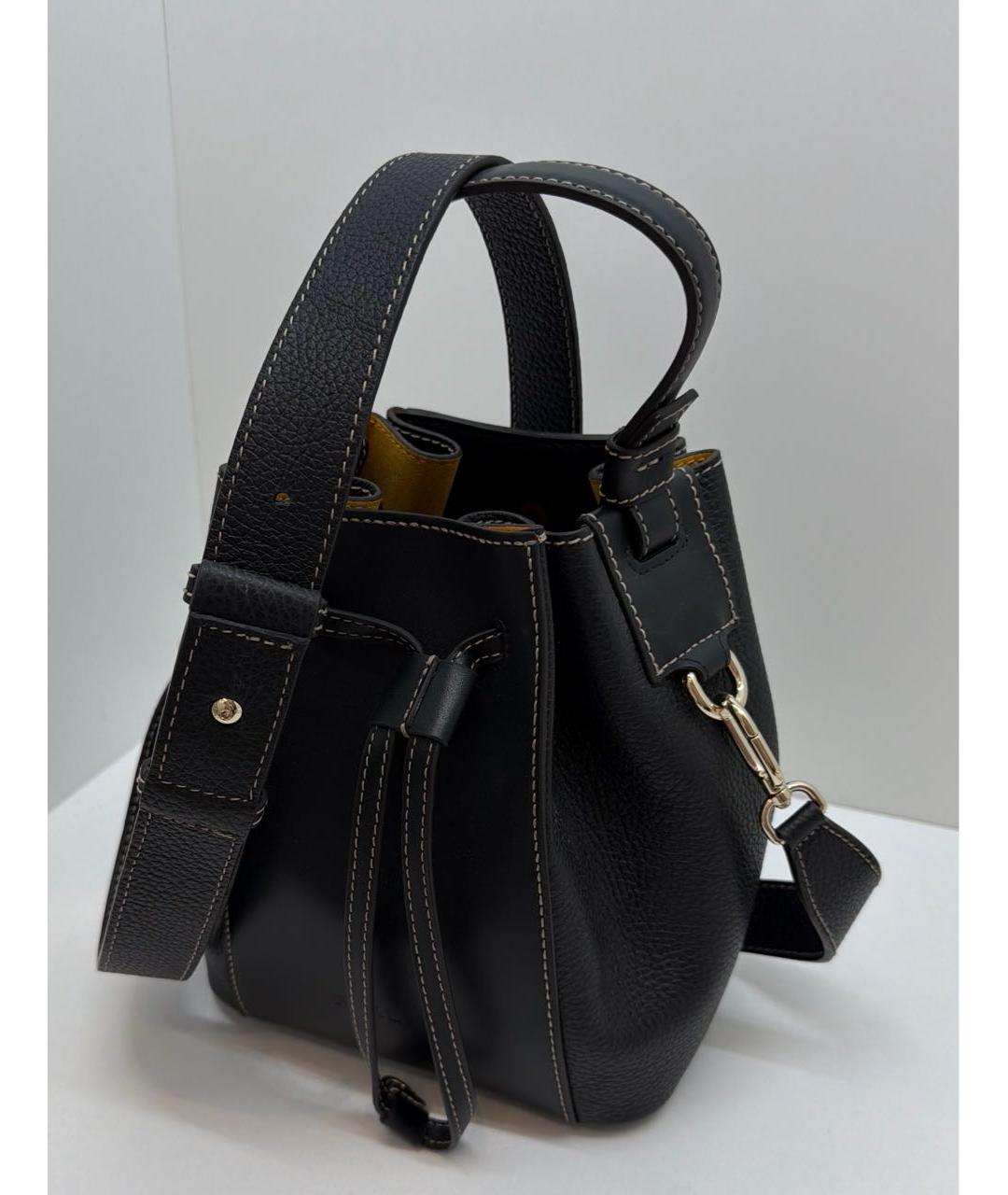 FURLA Черная кожаная сумка с короткими ручками, фото 3