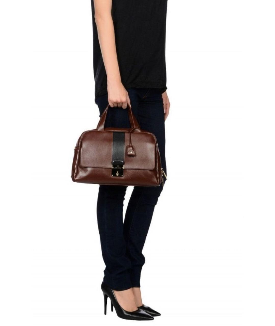 MARC JACOBS Коричневая кожаная сумка с короткими ручками, фото 3