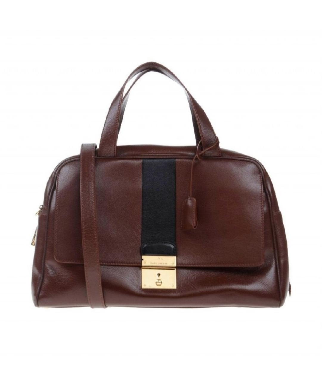 MARC JACOBS Коричневая кожаная сумка с короткими ручками, фото 9