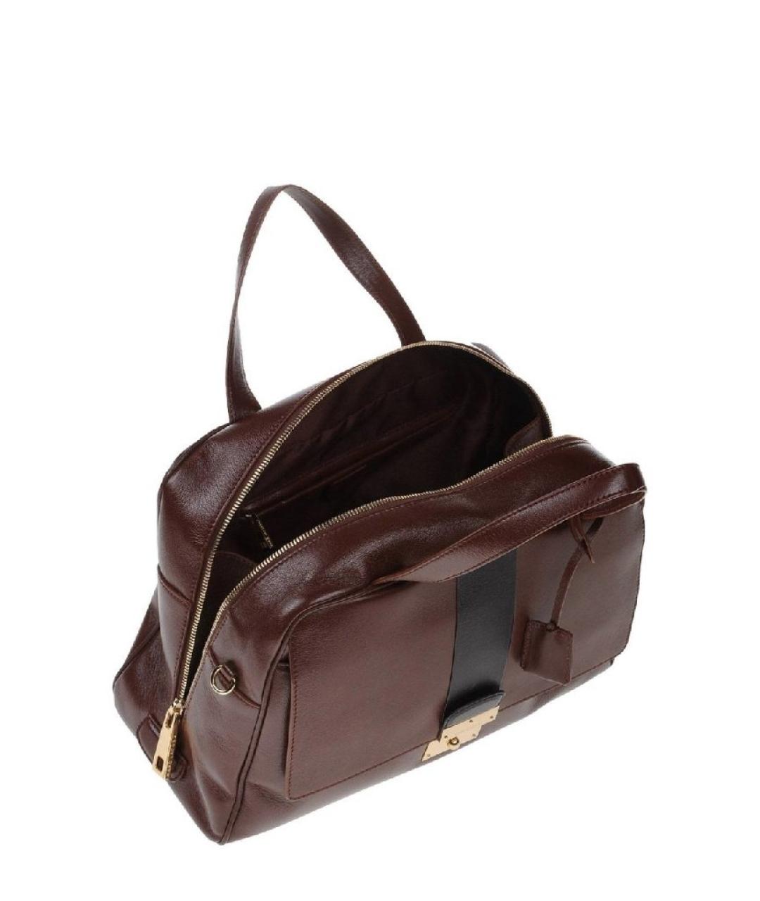 MARC JACOBS Коричневая кожаная сумка с короткими ручками, фото 2