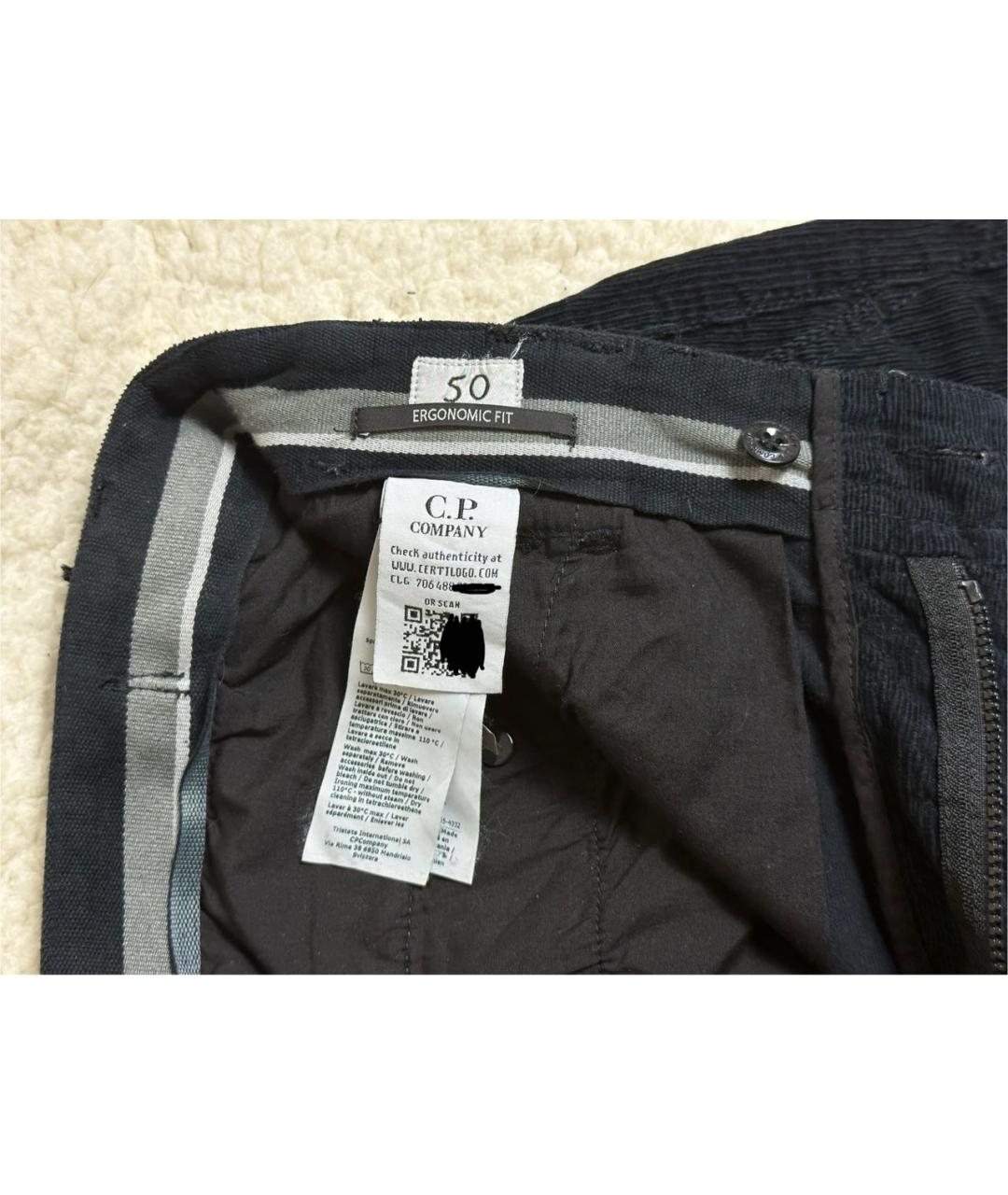 CP COMPANY Черные хлопковые повседневные брюки, фото 5