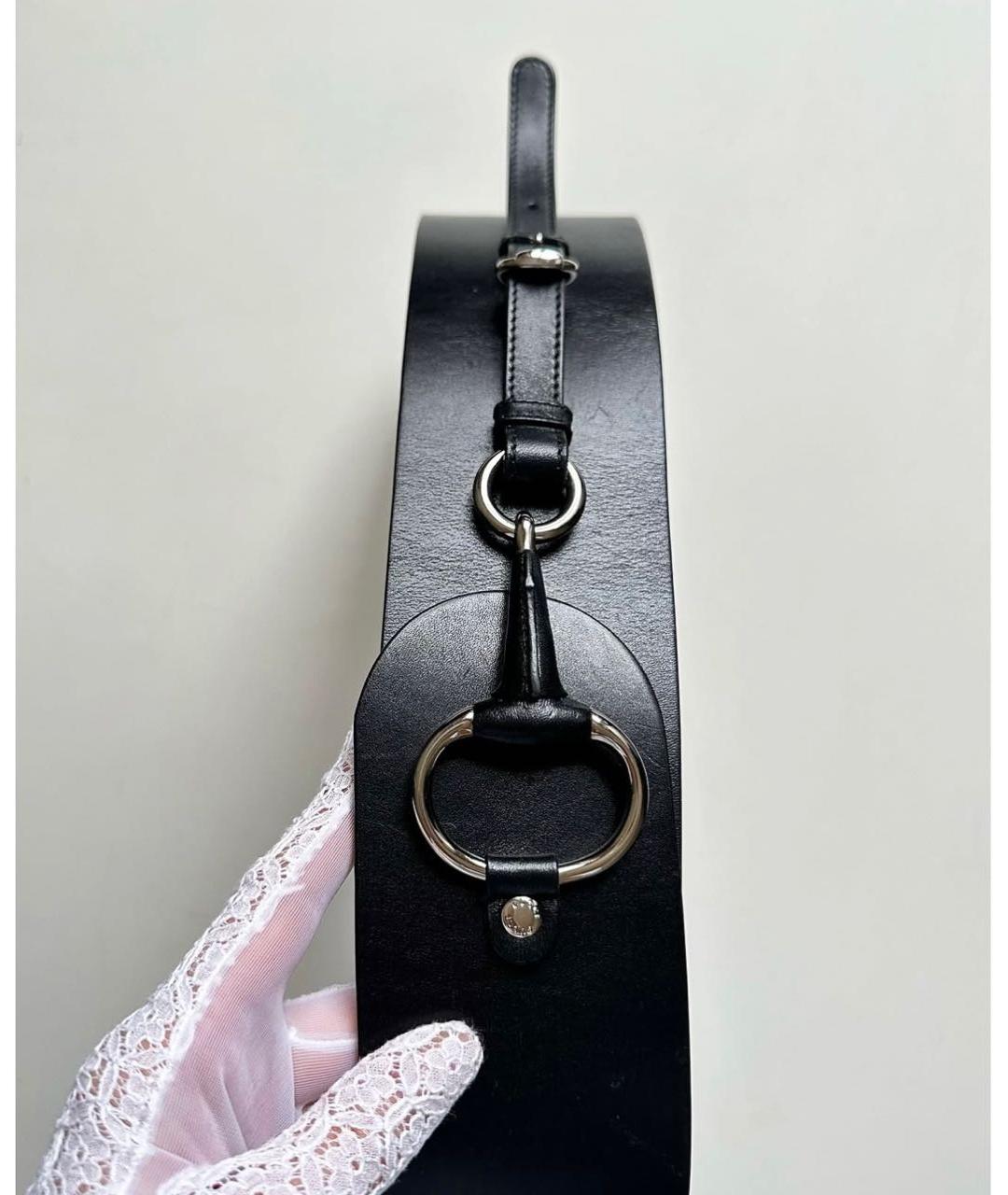 GUCCI Черный кожаный ремень, фото 2