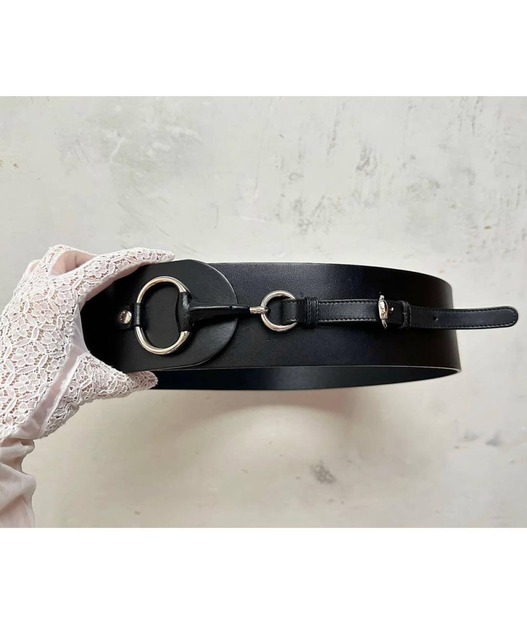 GUCCI Черный кожаный ремень, фото 9