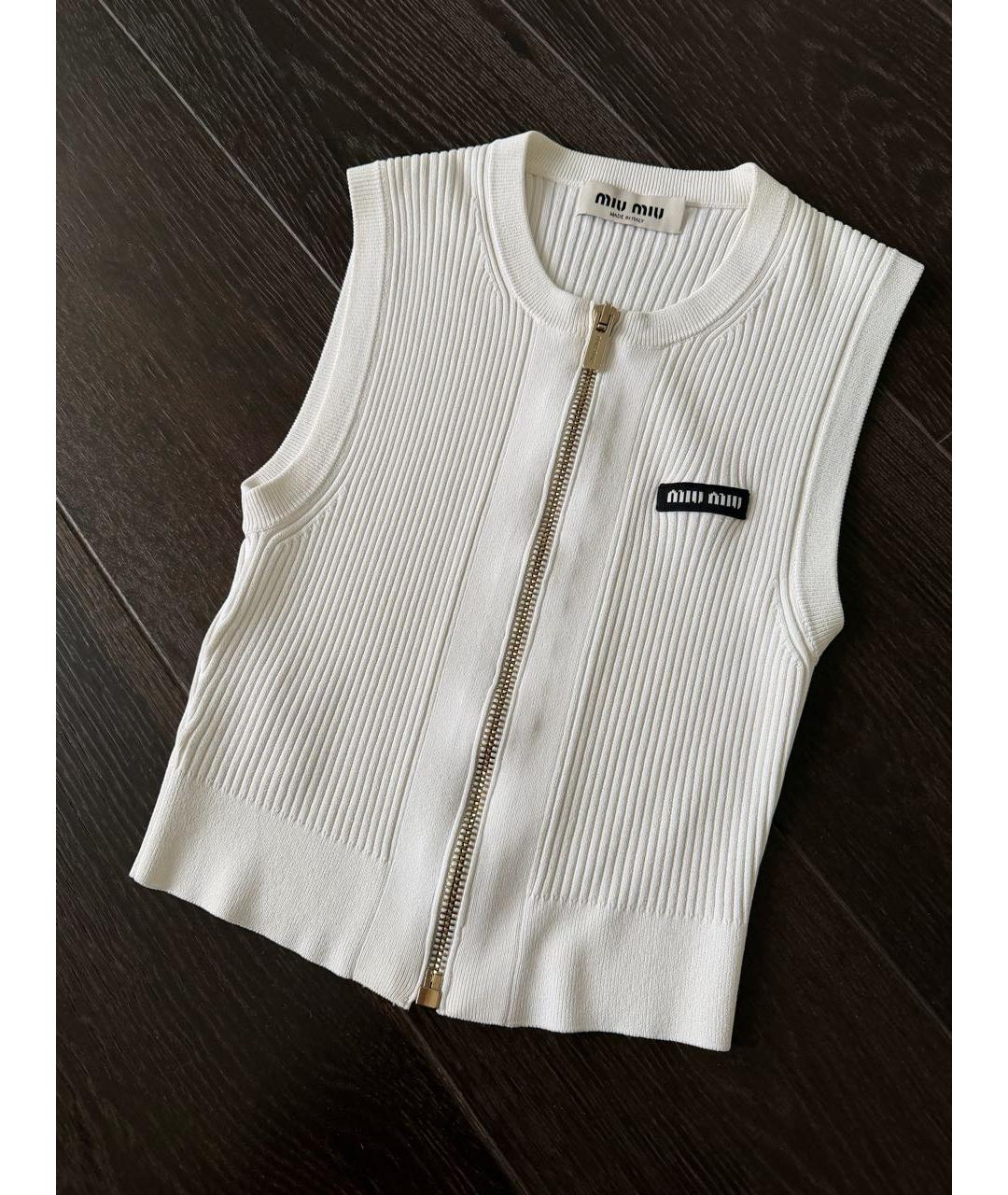 MIU MIU Бежевая майка, фото 5