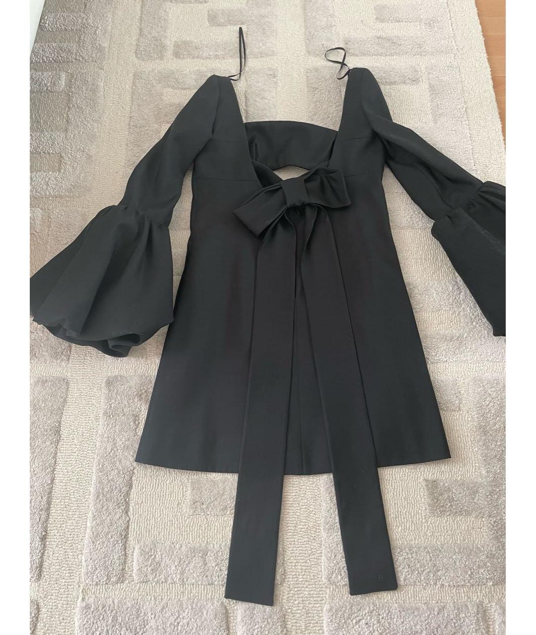 VALENTINO Черное шерстяное коктейльное платье, фото 7