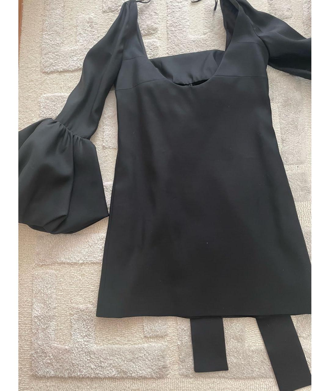 VALENTINO Черное шерстяное коктейльное платье, фото 2