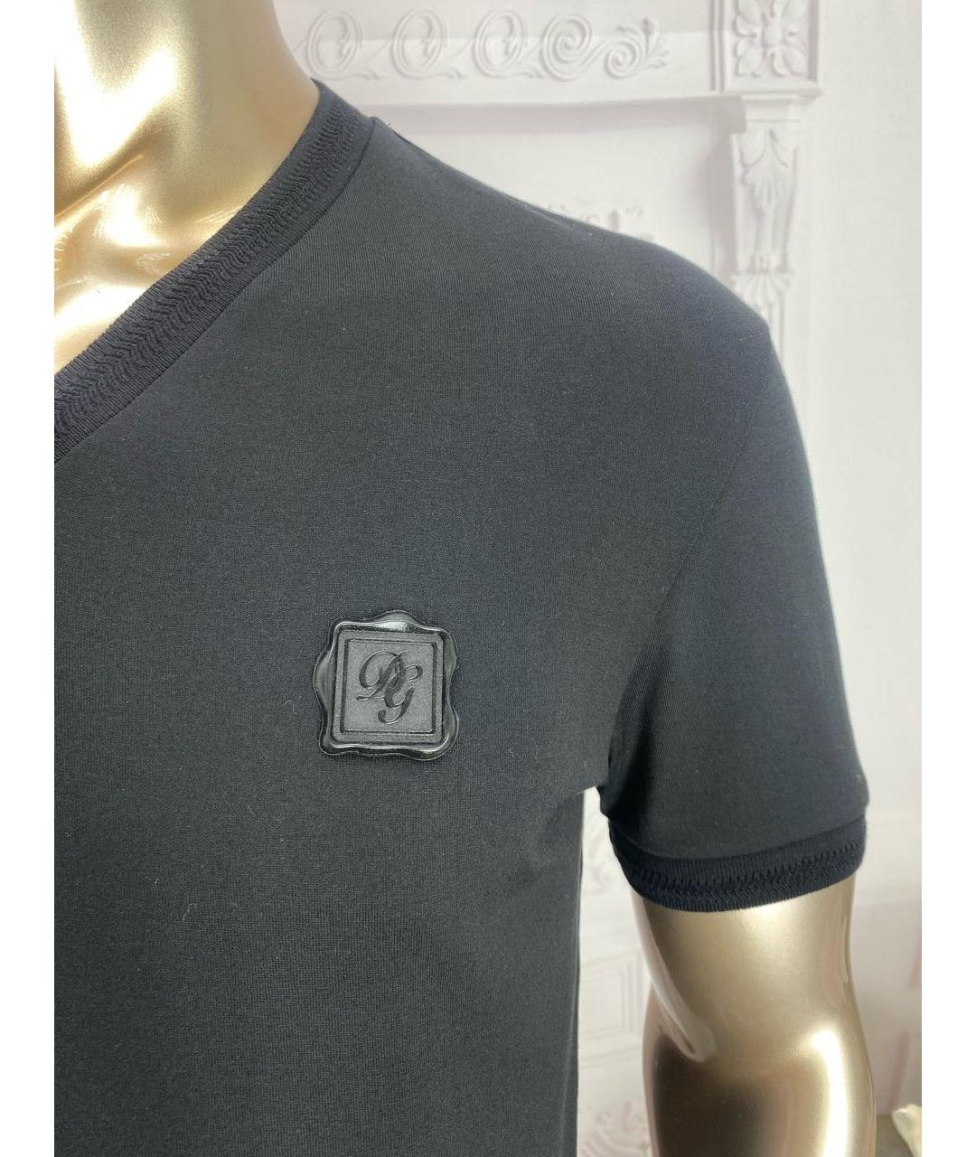 DOLCE&GABBANA Черная хлопковая футболка, фото 6