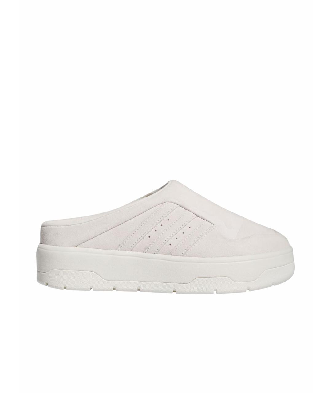 ADIDAS Белые замшевые сабо, фото 1