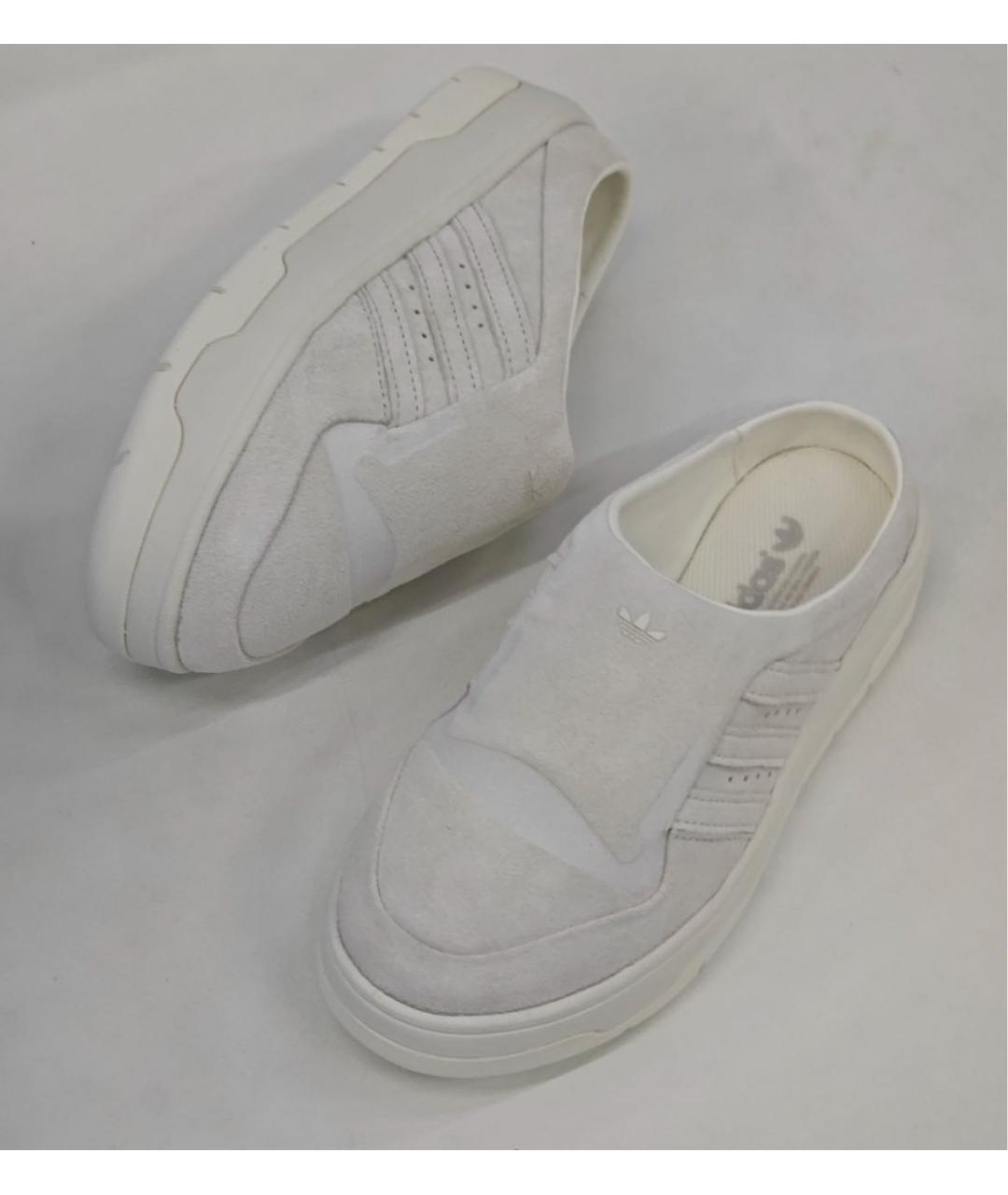 ADIDAS Белые замшевые сабо, фото 7