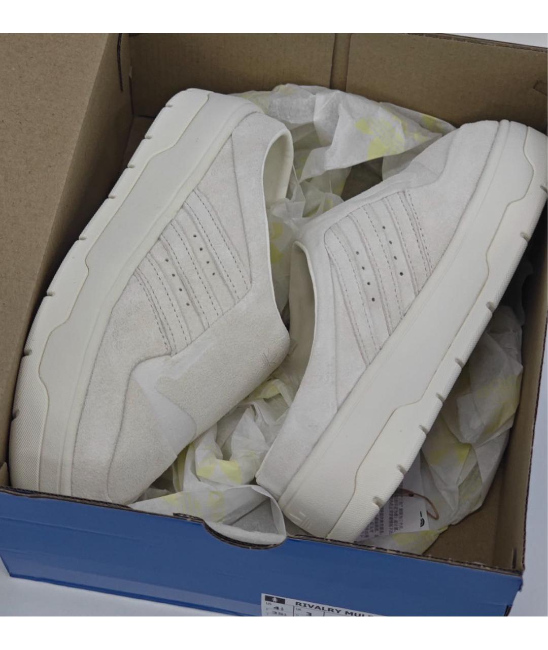 ADIDAS Белые замшевые сабо, фото 6