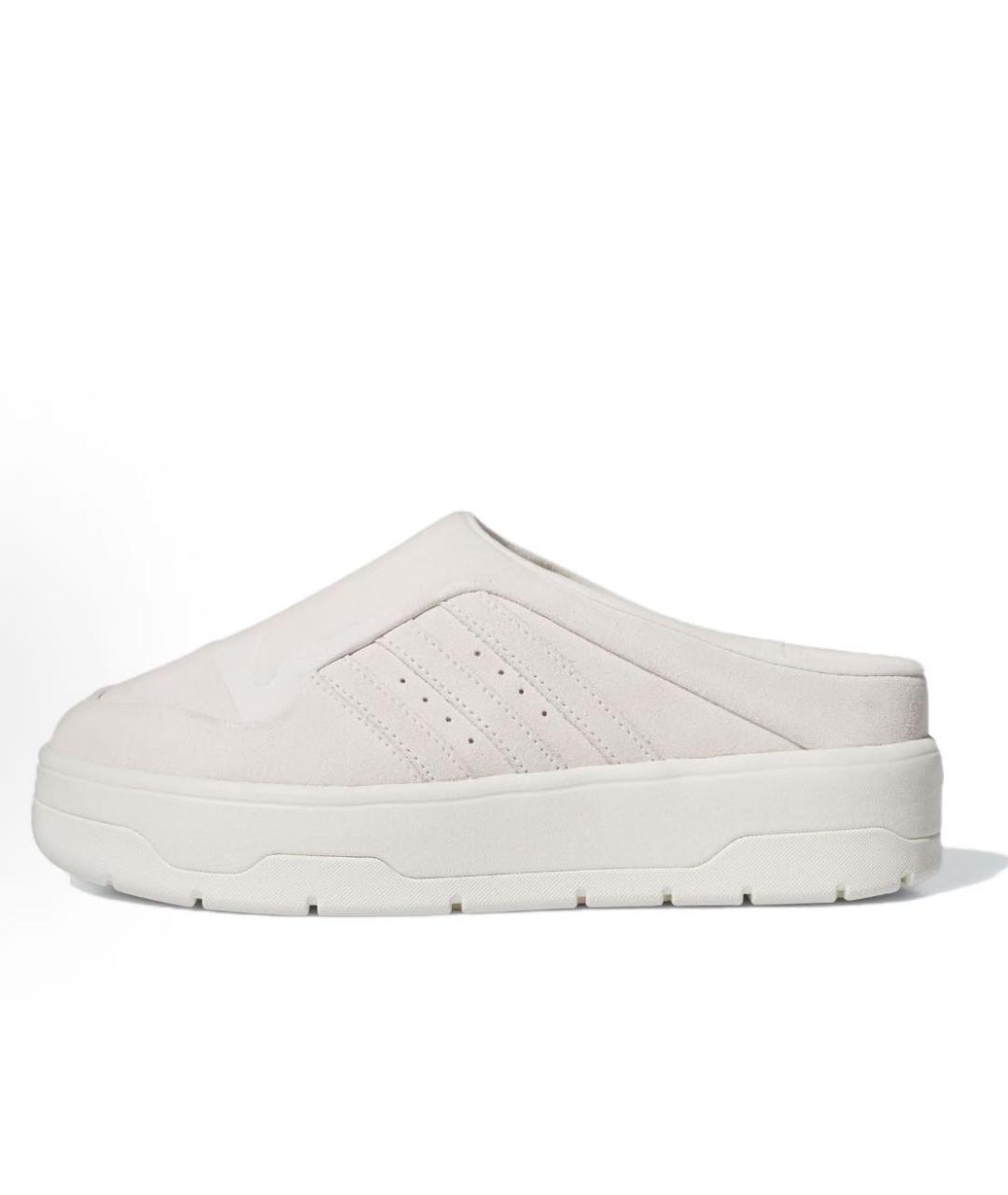 ADIDAS Белые замшевые сабо, фото 9