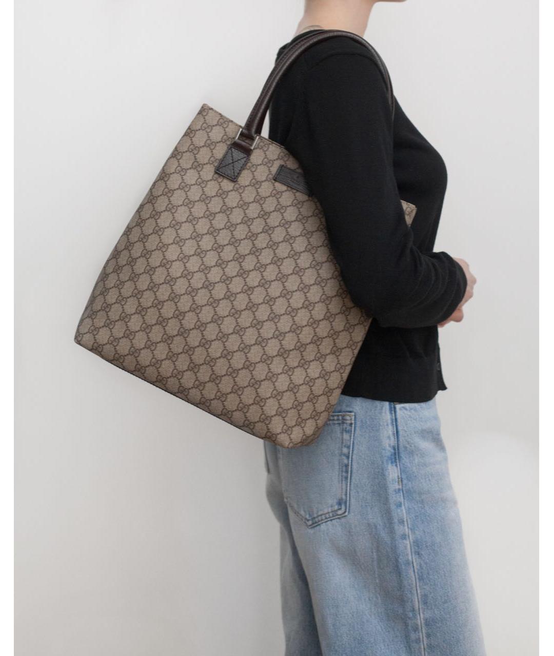 GUCCI Бежевая сумка тоут, фото 2