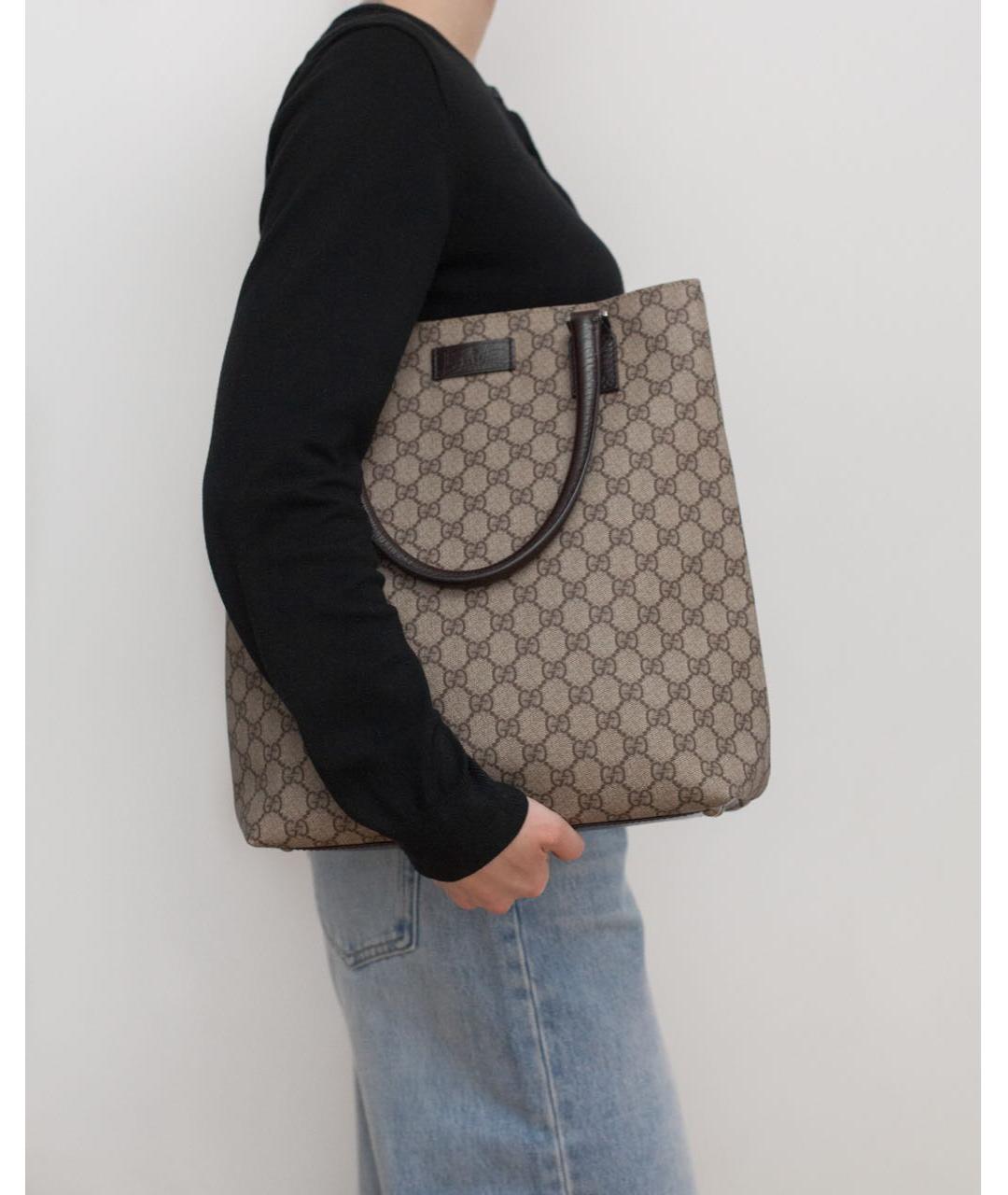 GUCCI Бежевая сумка тоут, фото 3