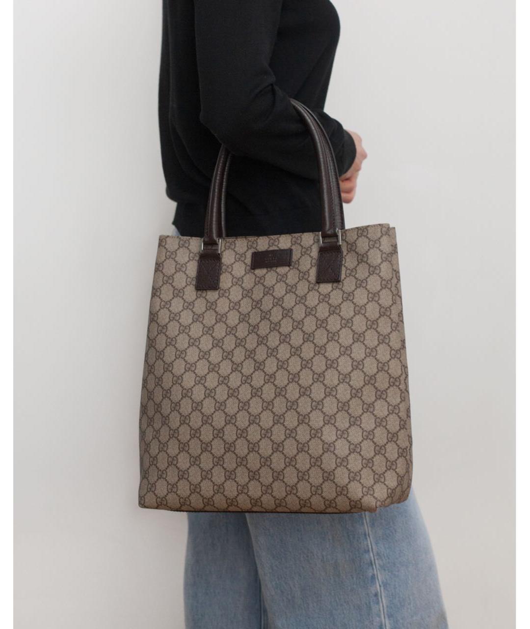 GUCCI Бежевая сумка тоут, фото 4