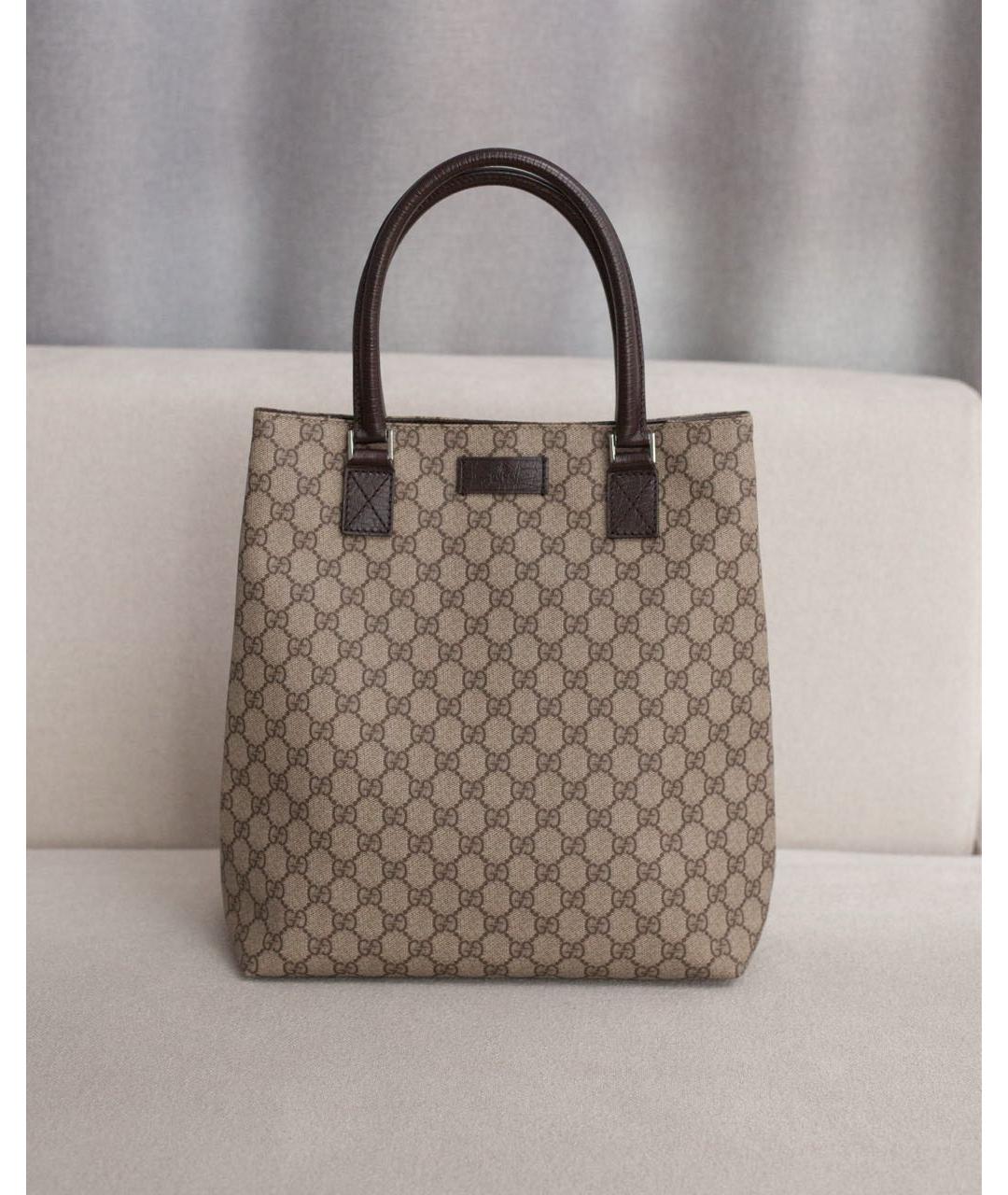 GUCCI Бежевая сумка тоут, фото 8