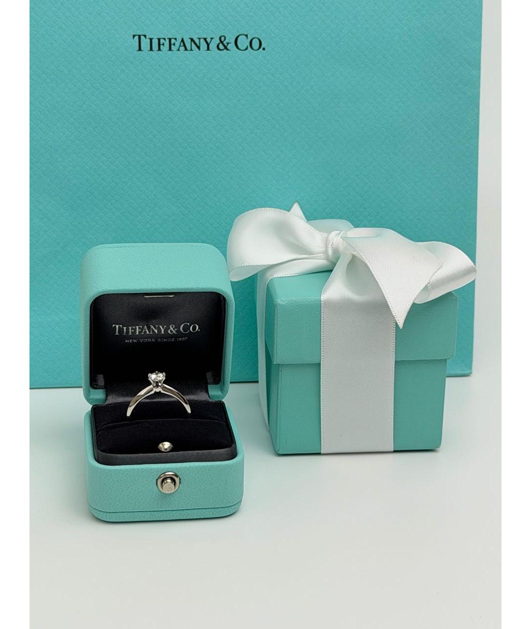 TIFFANY&CO Белое платиновое кольцо, фото 3