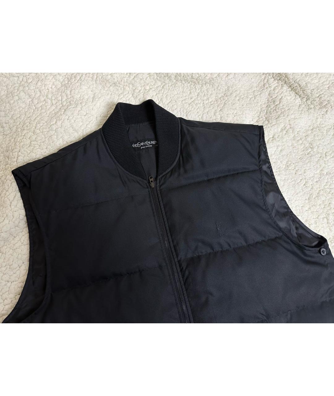 SAINT LAURENT Черный полиэстеровый жилет, фото 2
