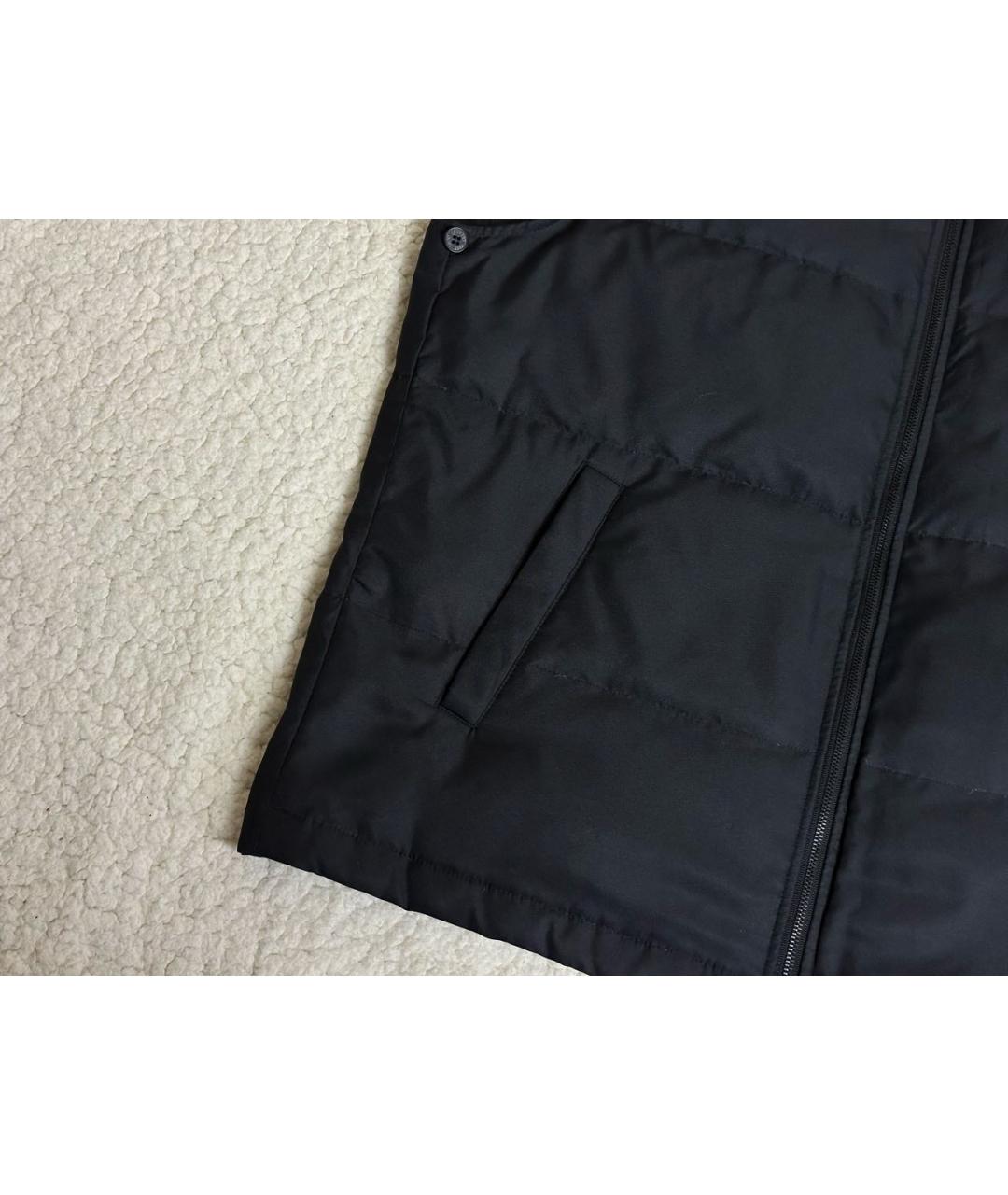 SAINT LAURENT Черный полиэстеровый жилет, фото 4