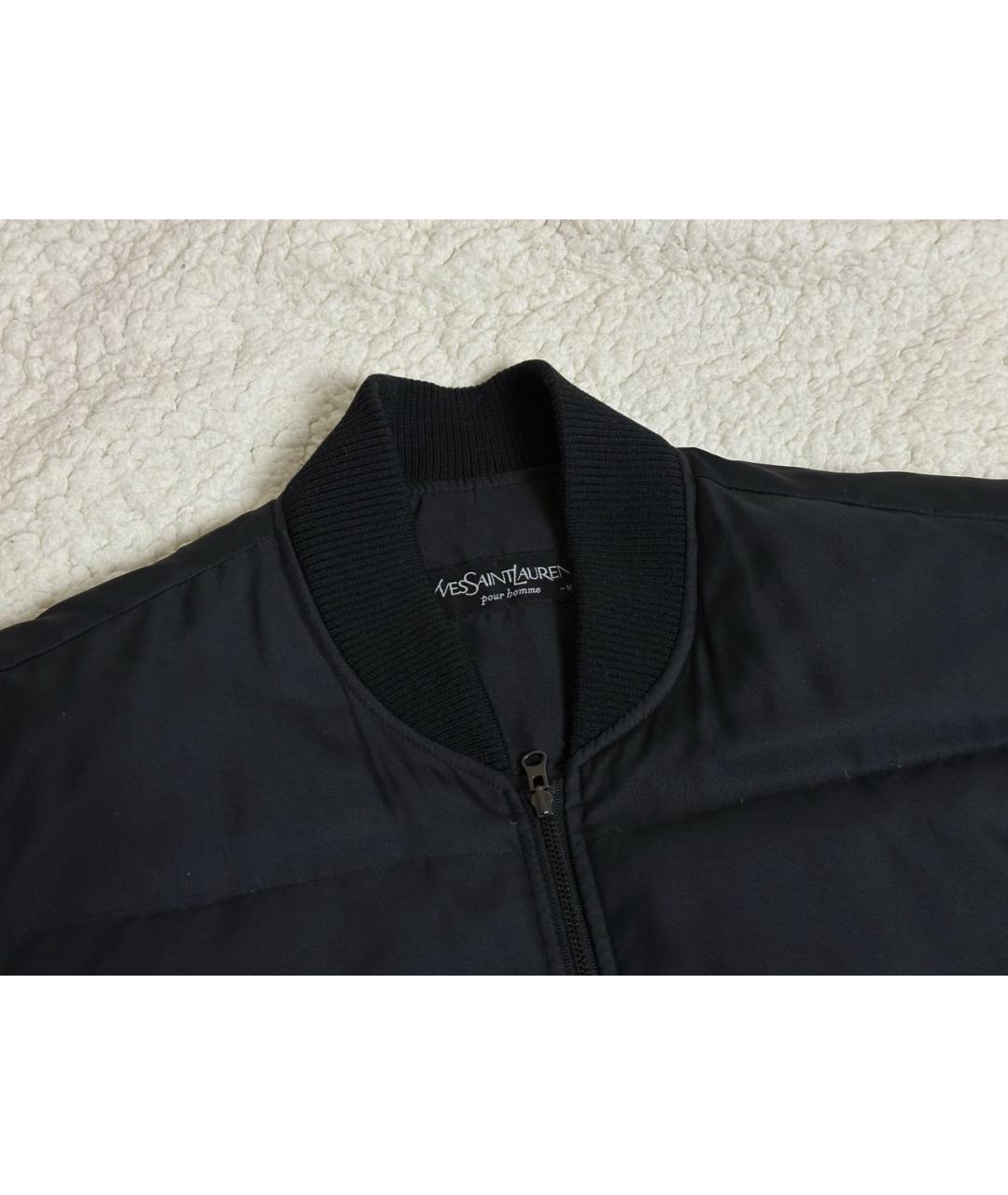 SAINT LAURENT Черный полиэстеровый жилет, фото 3