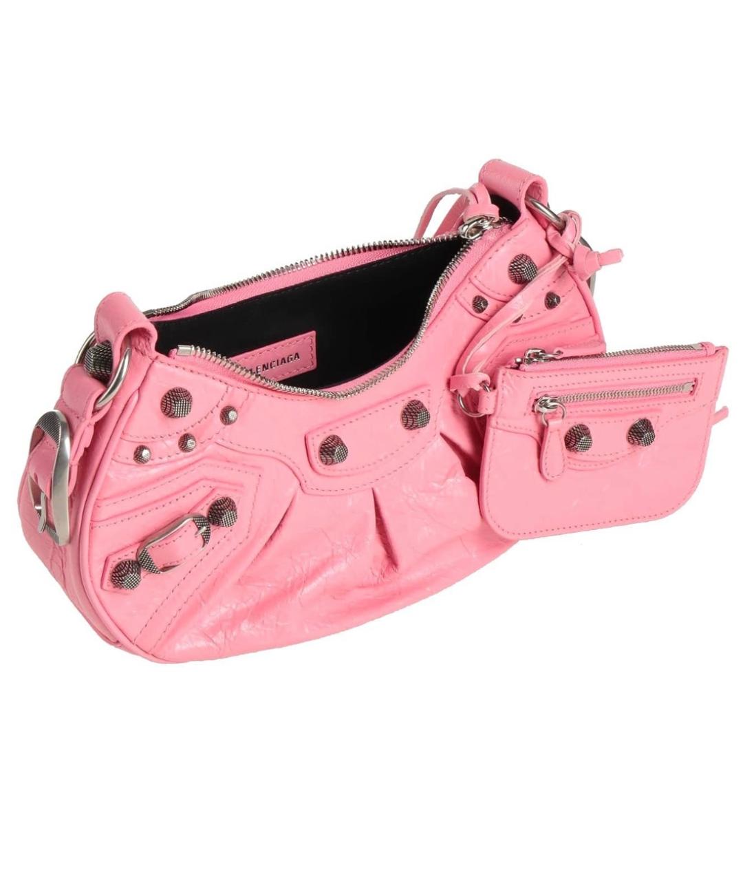 BALENCIAGA Розовая кожаная сумка через плечо, фото 2