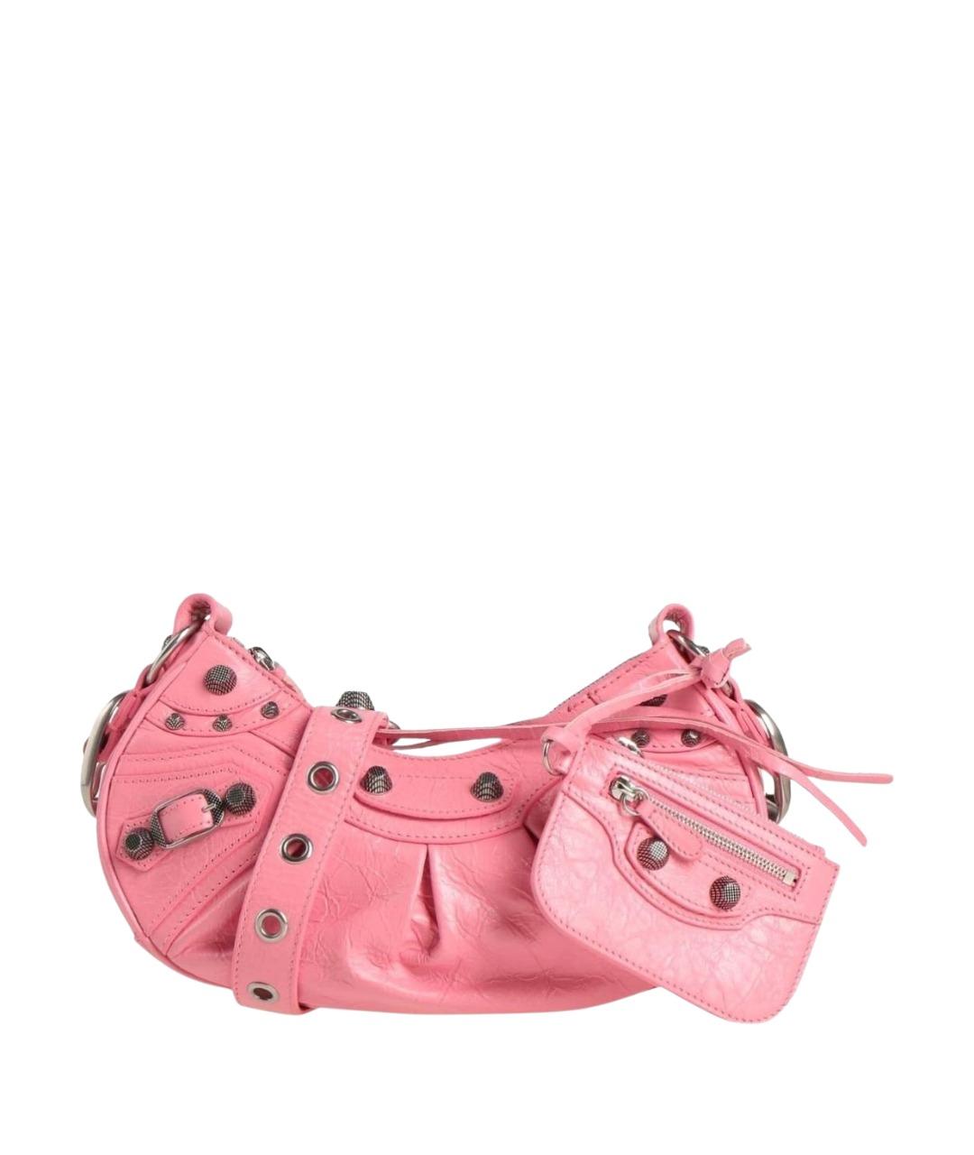 BALENCIAGA Розовая кожаная сумка через плечо, фото 1