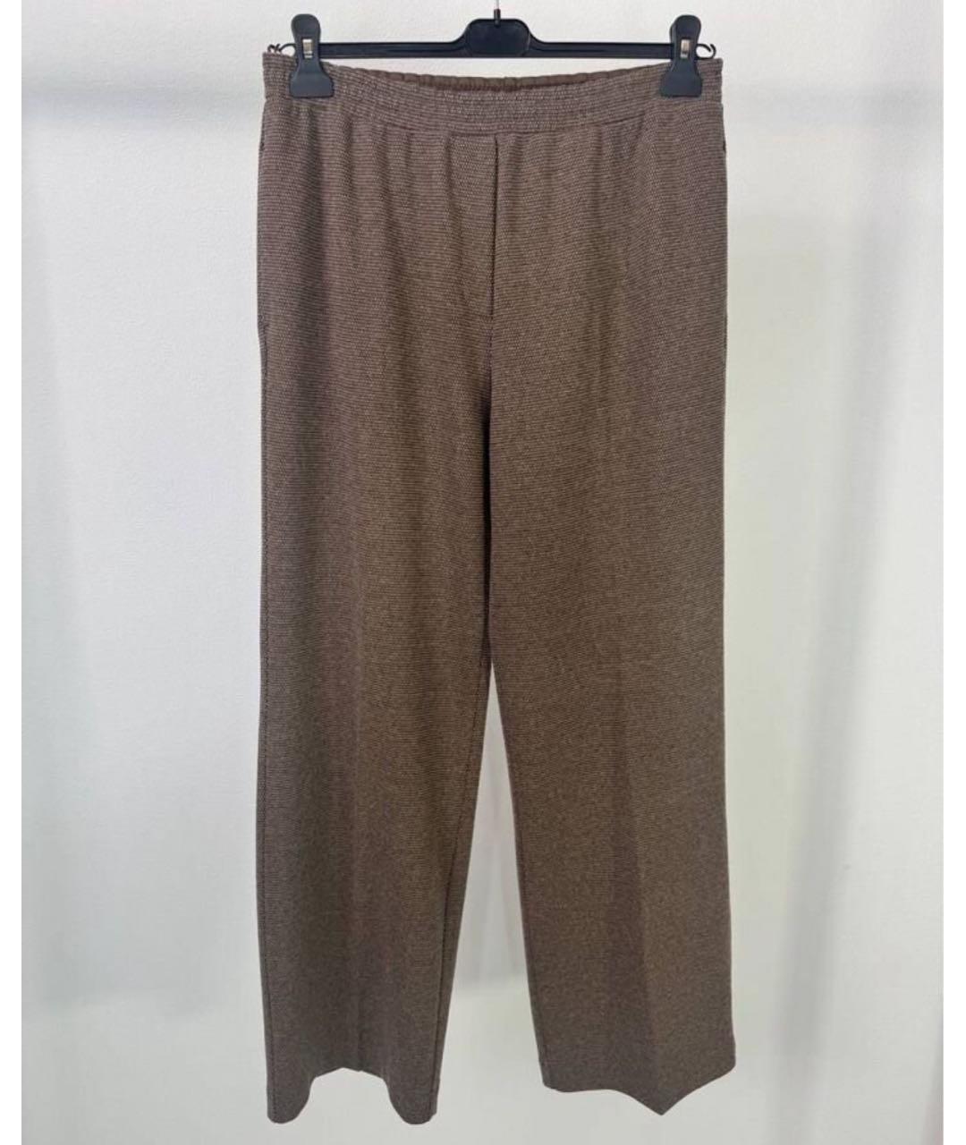 WEEKEND MAX MARA Коричневый шерстяной костюм с брюками, фото 2