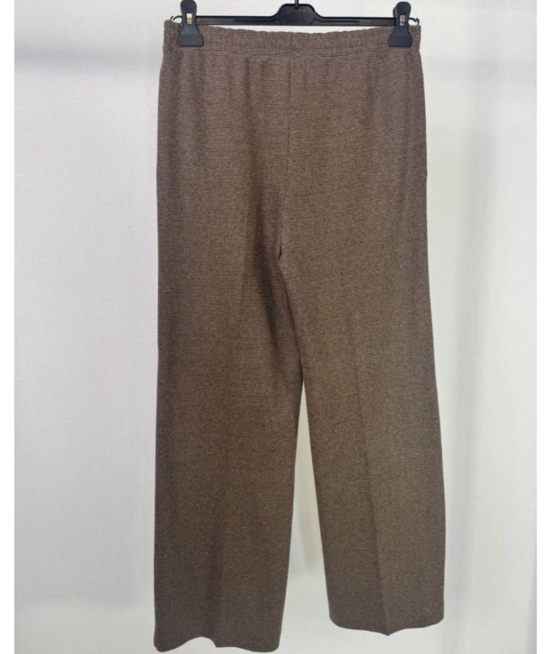 WEEKEND MAX MARA Коричневый шерстяной костюм с брюками, фото 6