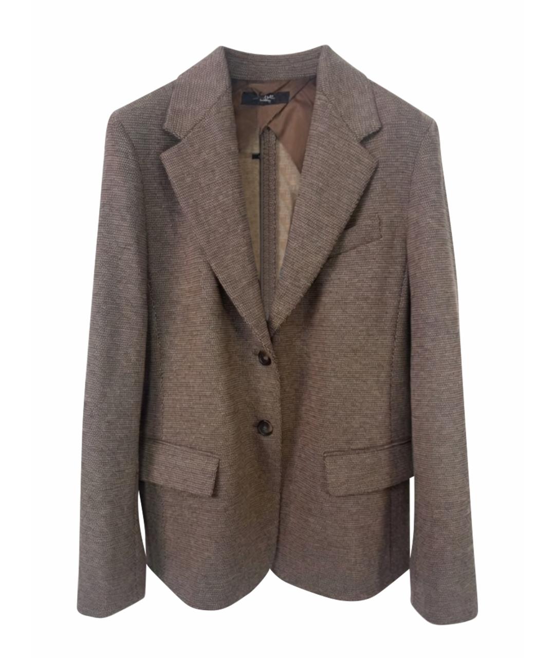 WEEKEND MAX MARA Коричневый шерстяной костюм с брюками, фото 1