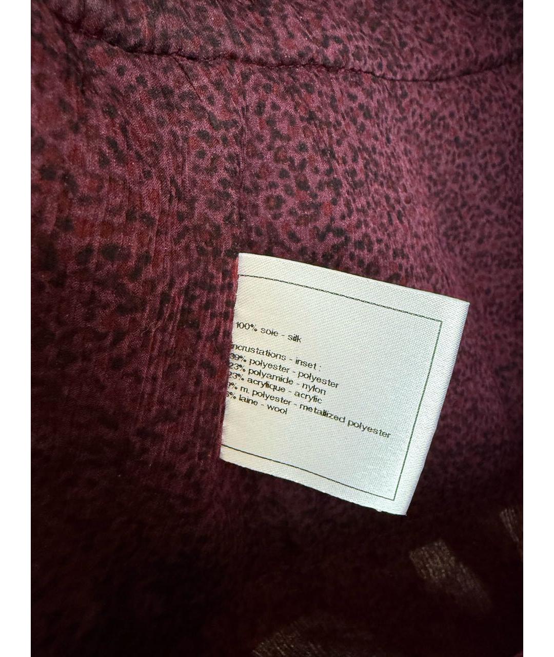 CHANEL Бордовое шелковое вечернее платье, фото 4