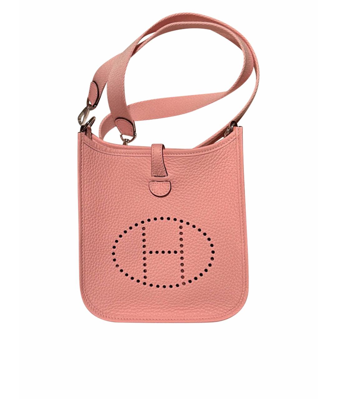 HERMES Розовая кожаная сумка через плечо, фото 1