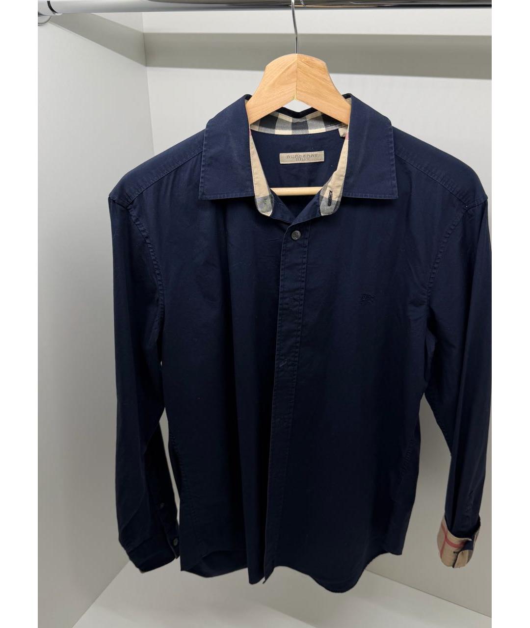 BURBERRY Темно-синяя рубашка, фото 4