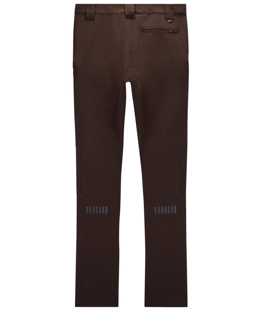NIKE Коричневые полиэстеровые повседневные брюки, фото 2