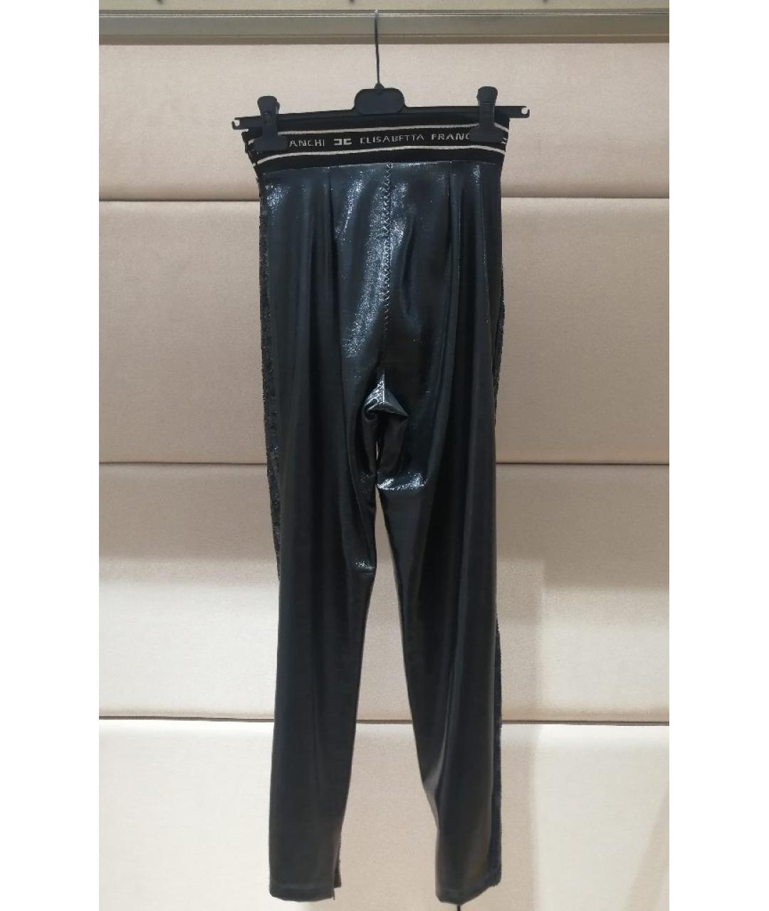 ELISABETTA FRANCHI Черные брюки узкие, фото 2