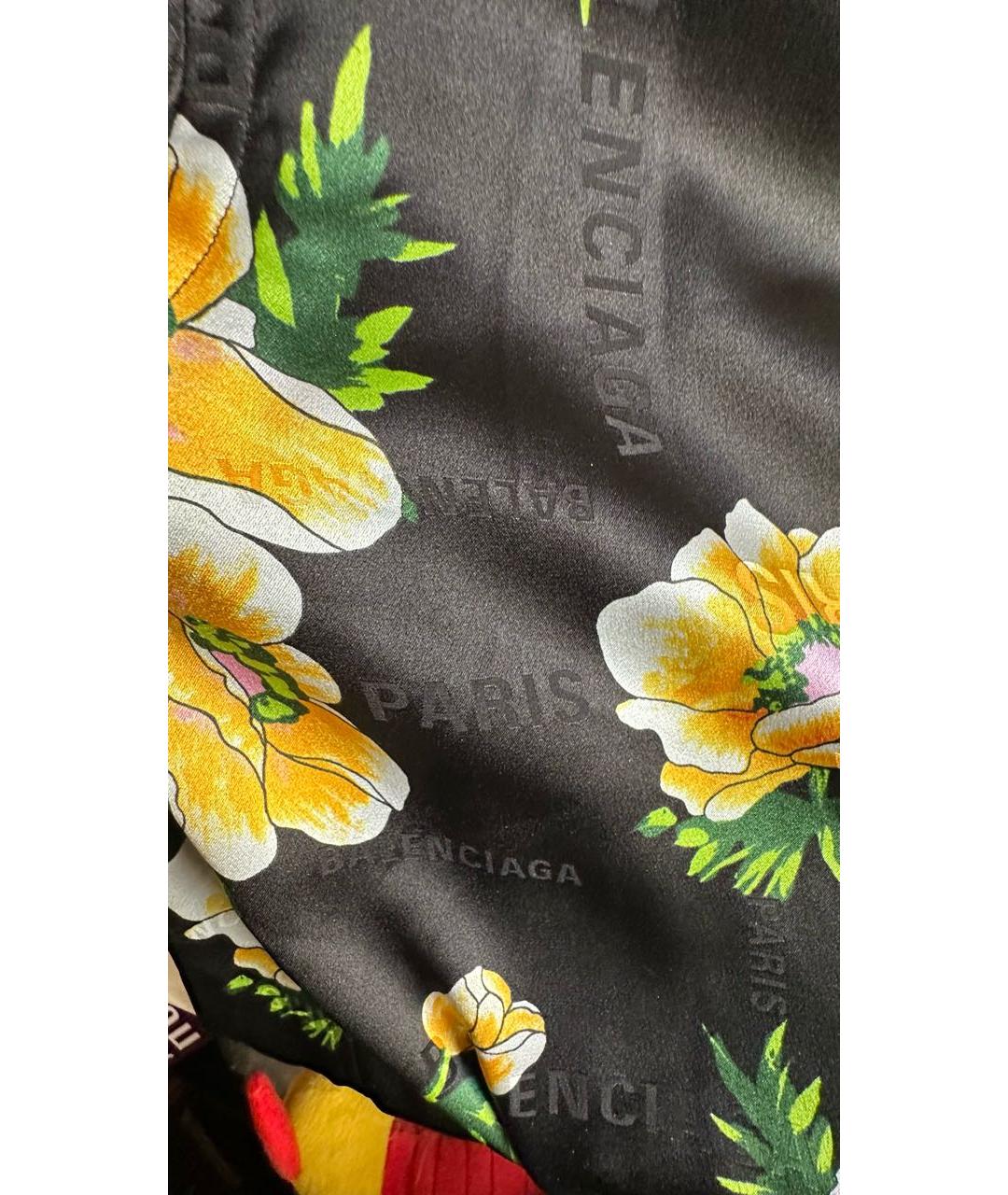 BALENCIAGA Черная шелковая рубашка, фото 4