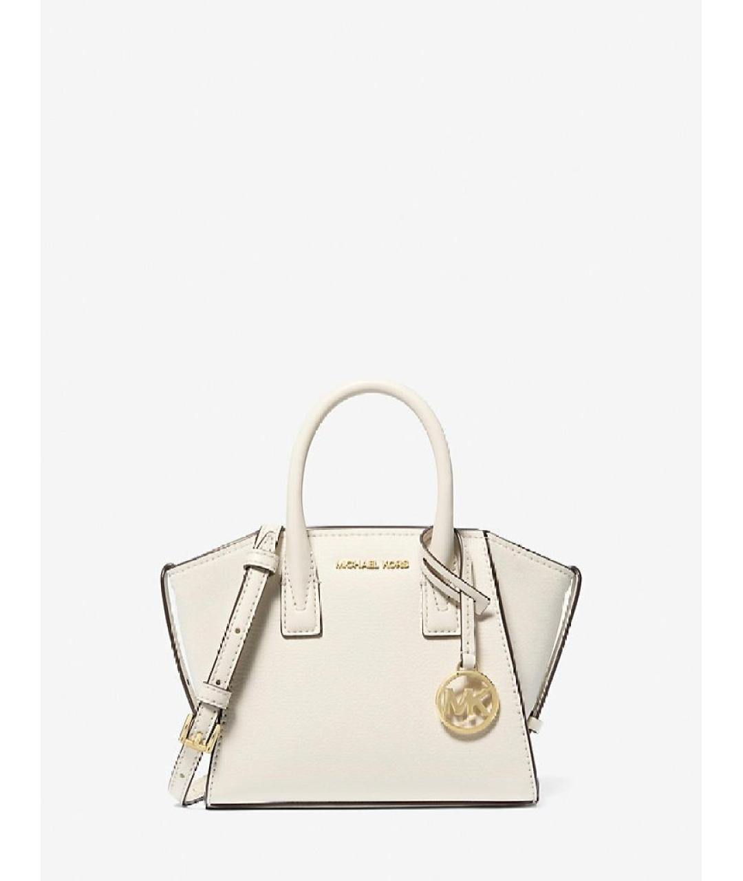 MICHAEL KORS Бежевая кожаная сумка с короткими ручками, фото 7