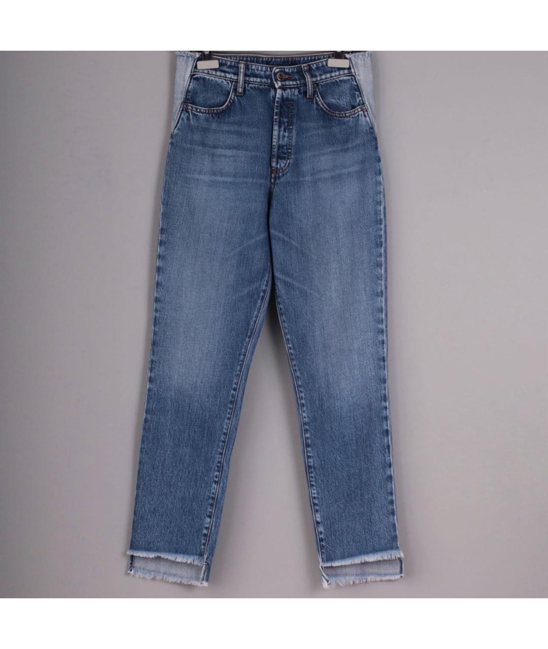 SPORTMAX Голубые хлопковые джинсы слим, фото 8