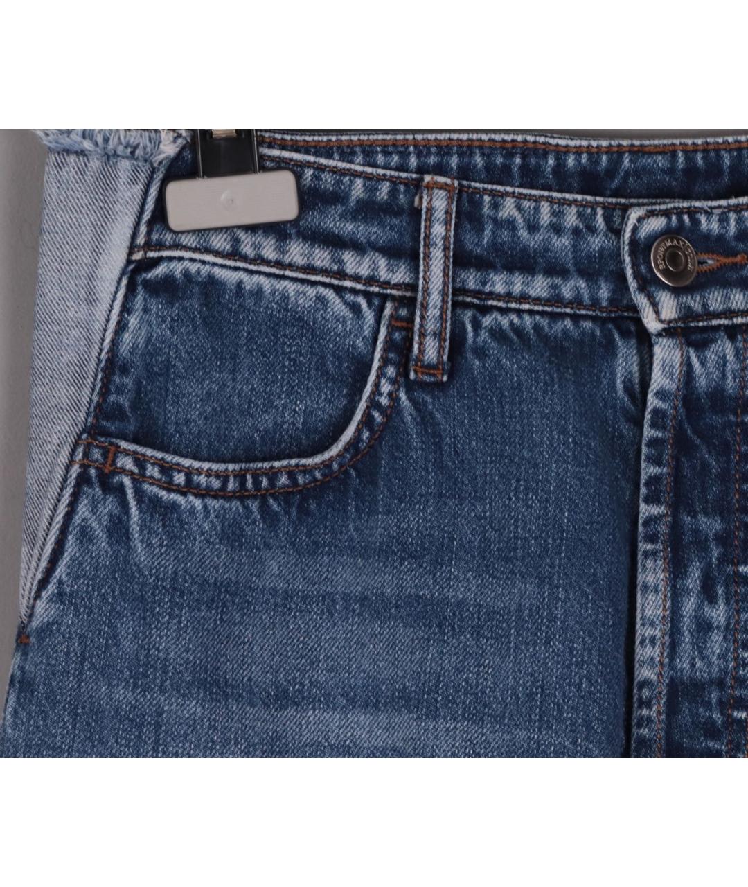 SPORTMAX Голубые хлопковые джинсы слим, фото 5