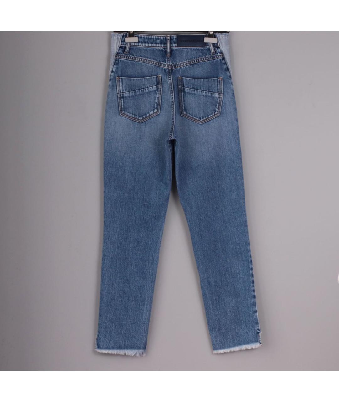 SPORTMAX Голубые хлопковые джинсы слим, фото 2