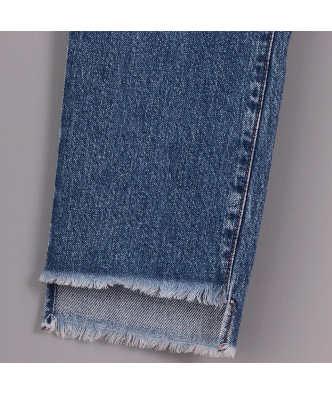 SPORTMAX Голубые хлопковые джинсы слим, фото 6