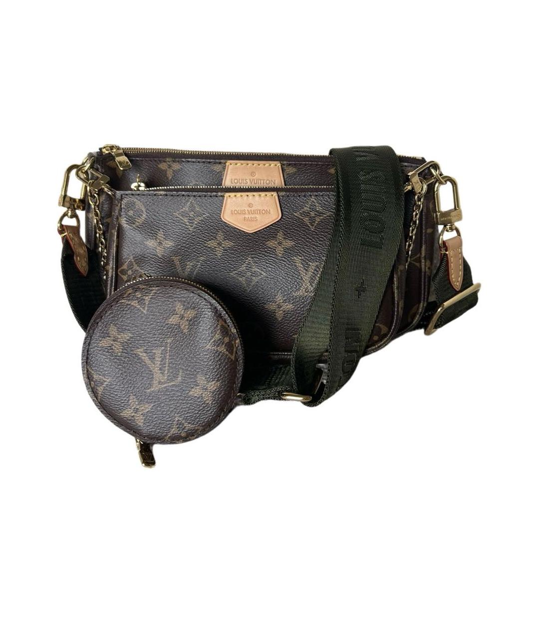 LOUIS VUITTON Коричневая кожаная сумка через плечо, фото 9