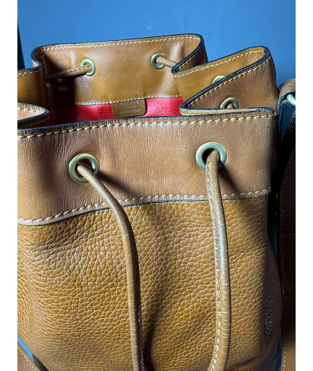 CELINE Коричневая сумка тоут из лакированной кожи, фото 7