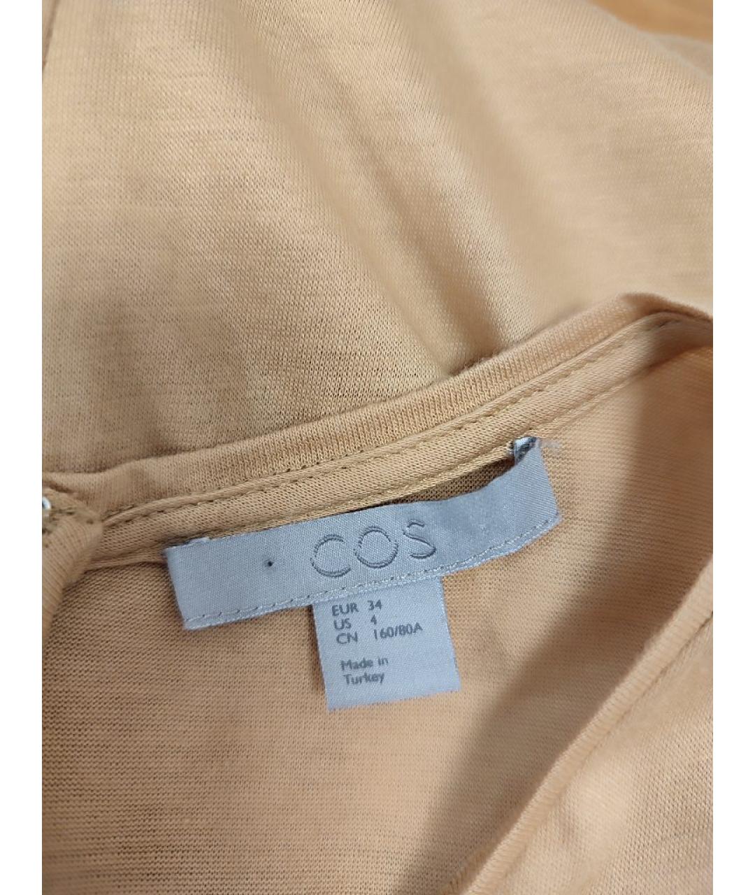 COS Бежевое хлопковое повседневное платье, фото 3