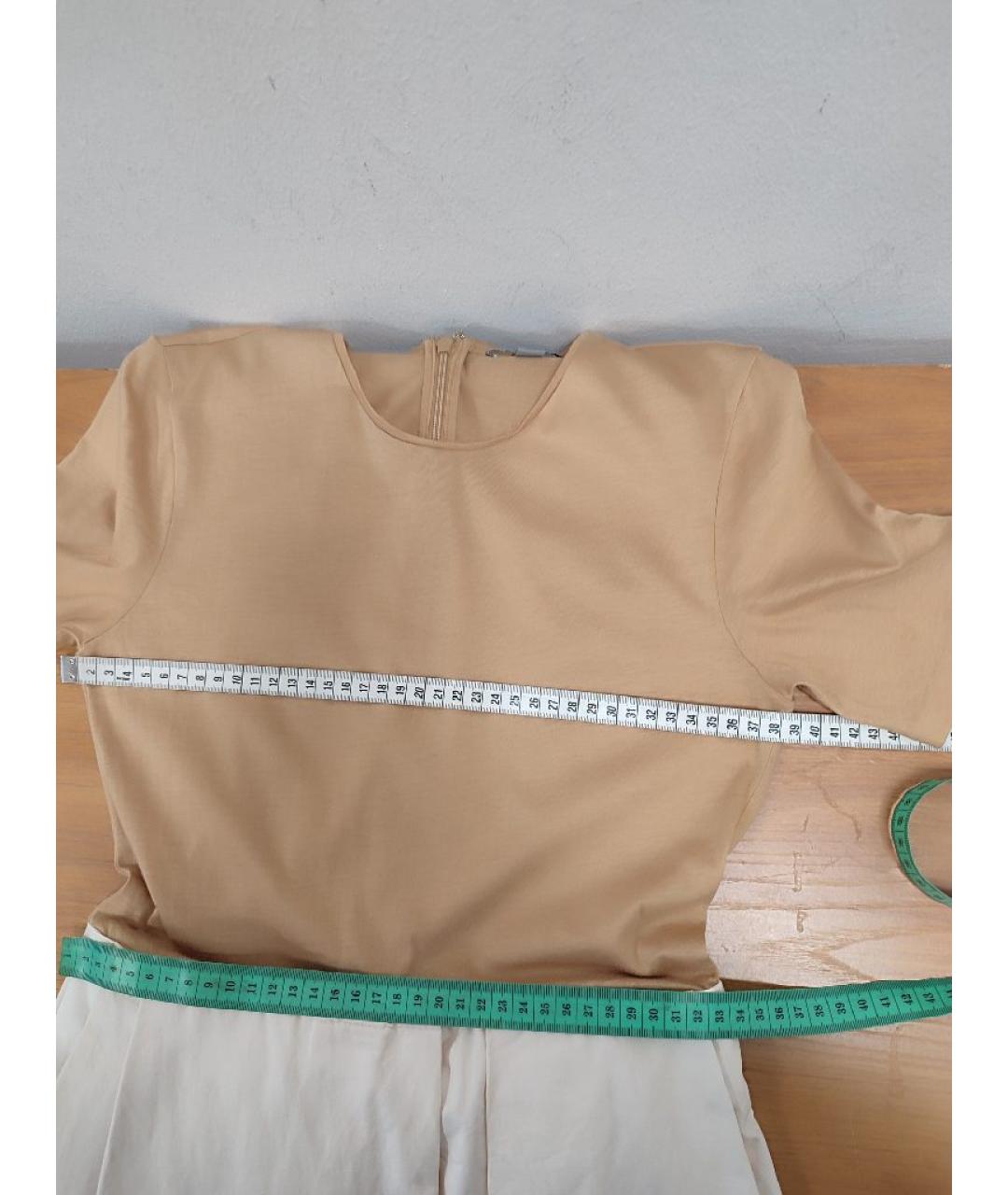 COS Бежевое хлопковое повседневное платье, фото 7