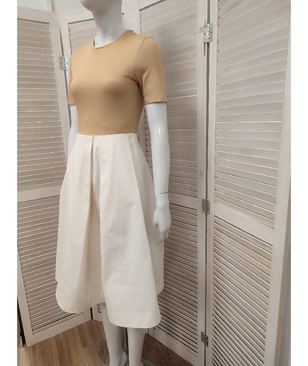 COS Бежевое хлопковое повседневное платье, фото 5